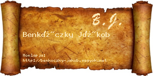 Benkóczky Jákob névjegykártya